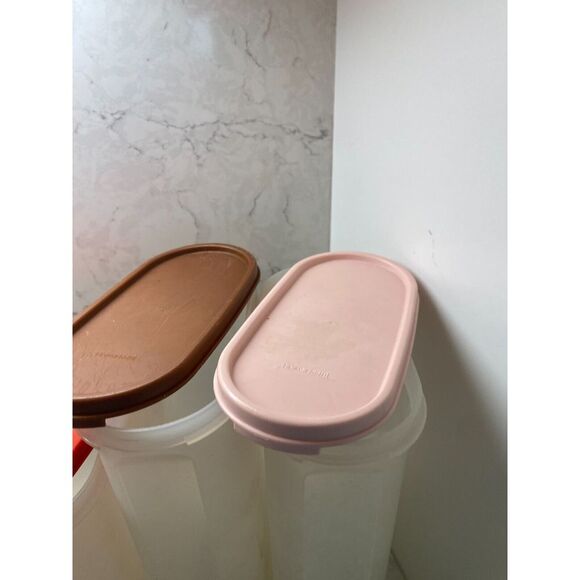 Tupperware Clear Square Kitchen Storage Containers with Lids #1615 Set of 5 - Picture 5 of 10